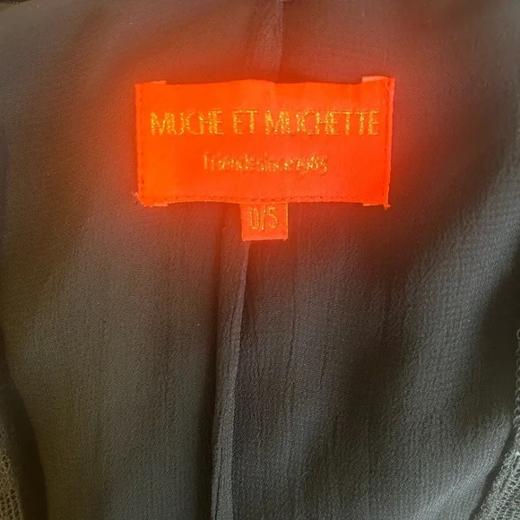 Free People x Muche Et Muchette Black Sheer Lace Fringe Kimono - Picture 8 of 10